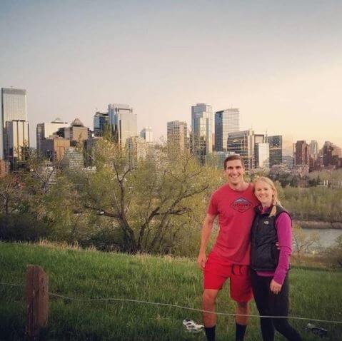 Chris Bruin and his wife at Calgary, Canada.